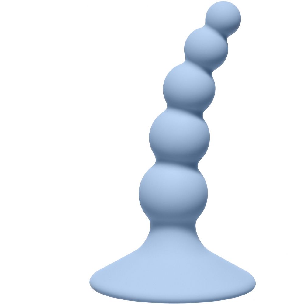 купить Анальная пробка Ribbed Plug Blue в интернет-магазине интим товаров «Штучки»